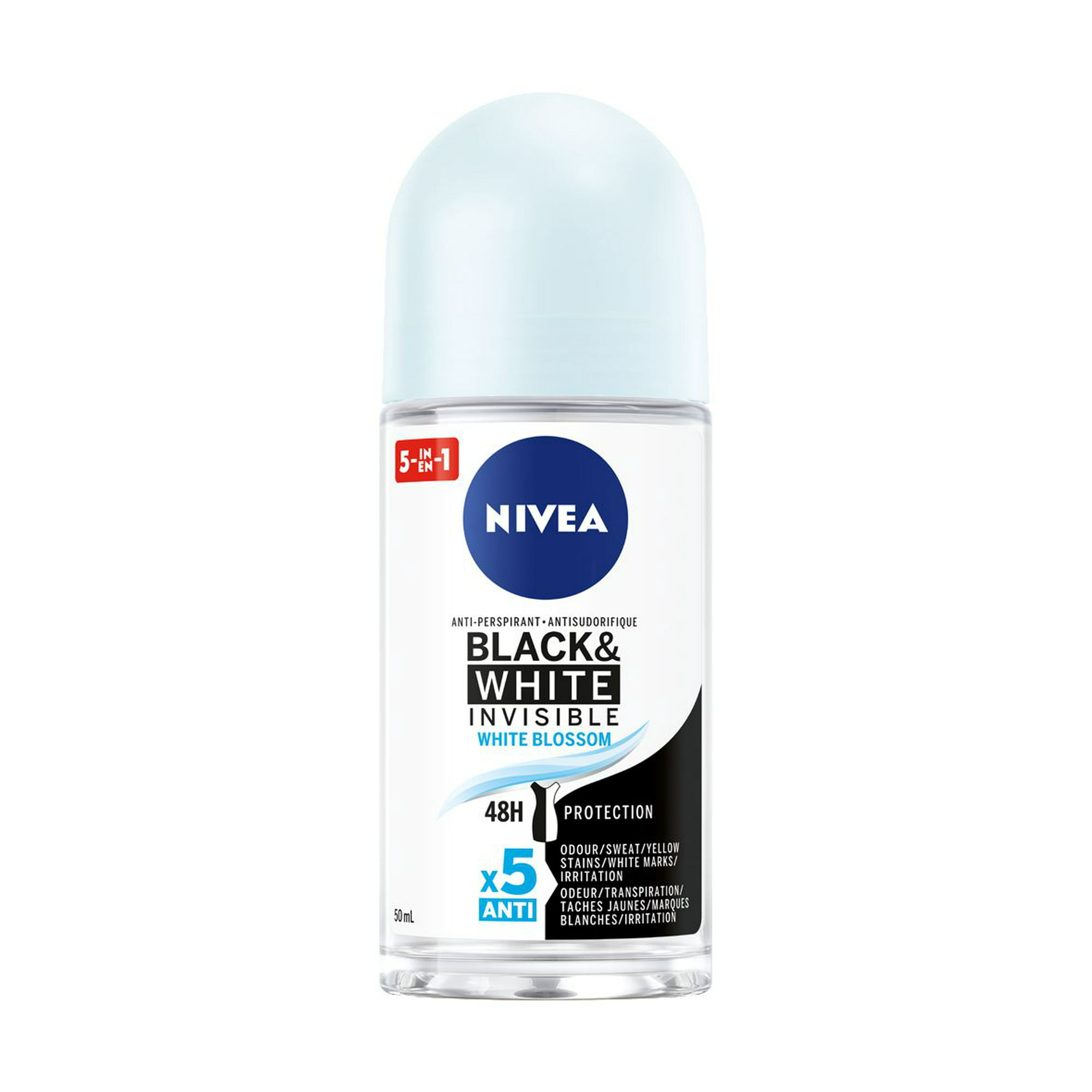 Nivea Deodorant Roll-On black & white invisible silky smooth 48h  anti-perspirant, 50 mL – Peppery Spot