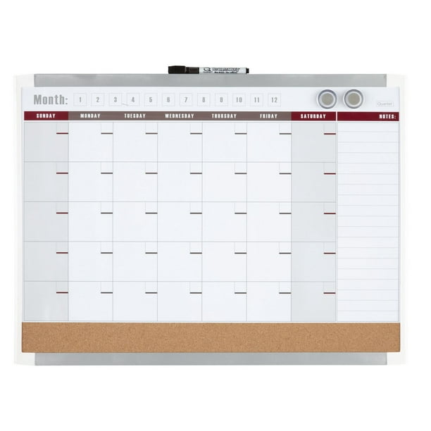 Quartet Dry Erase Calendar and Cork Board - Walmart.ca