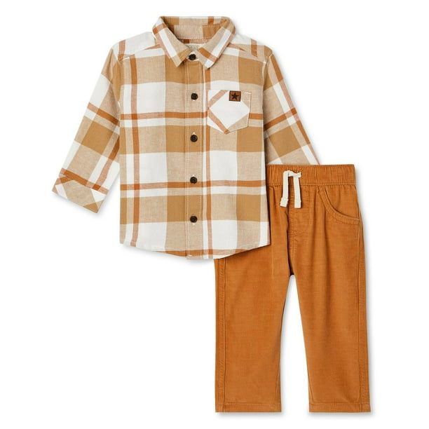 George Baby Boys' Woven Shirt 2-Piece Set - Walmart.ca