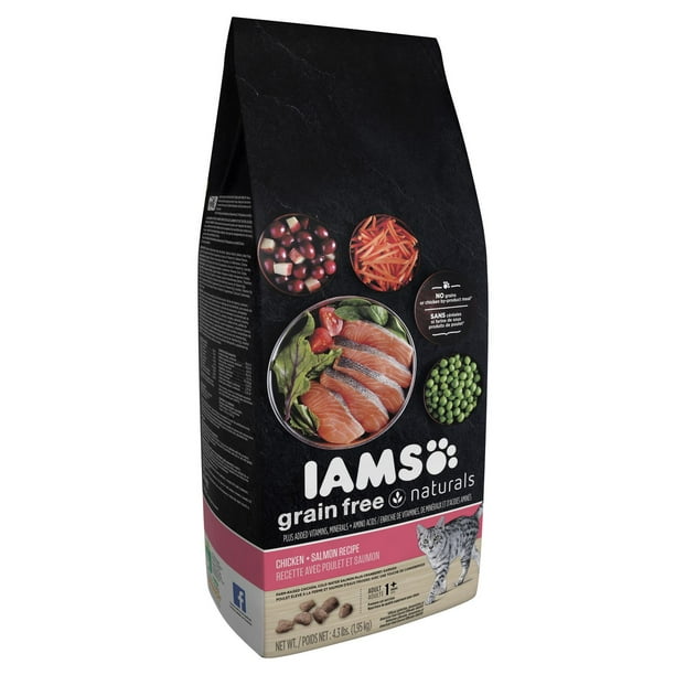 IamsMD Grain Free NaturalsMC Nourriture de qualité supérieure pour chats - saumon et poulet 4,3 lb