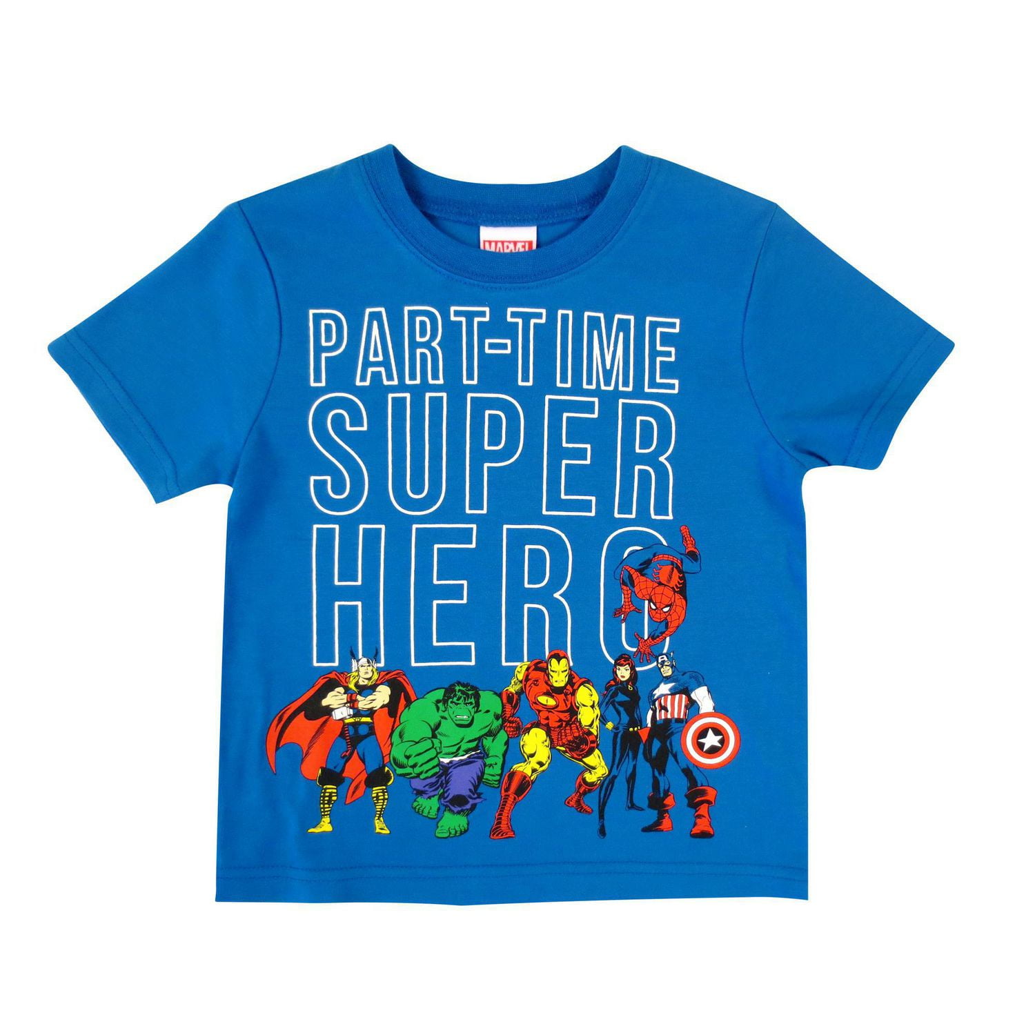 Marvel boys Heros short sleeve jersey T-shirt | Walmart Canada