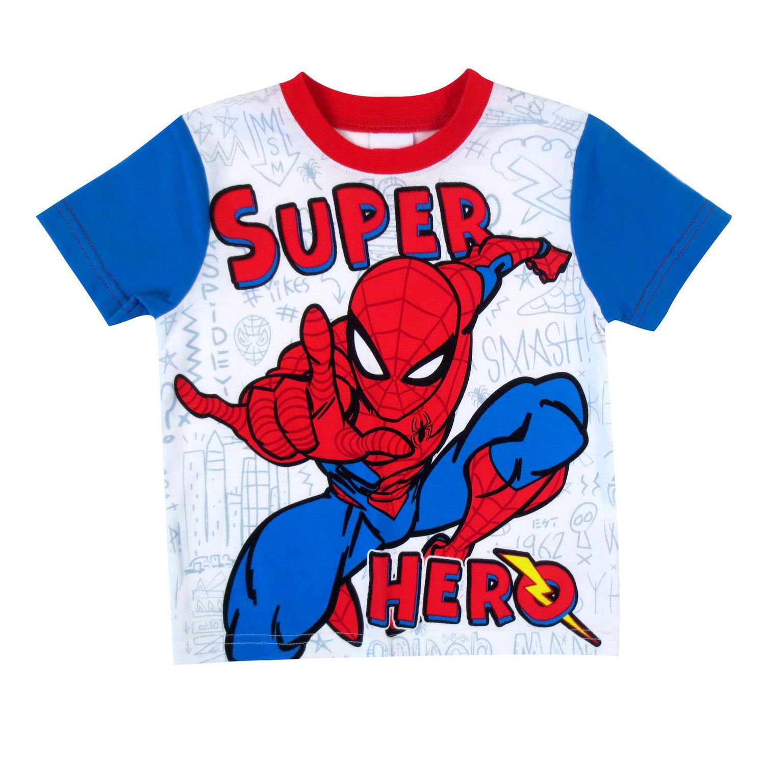 Marvel boys Spiderman short sleeve jersey T-shirt | Walmart Canada