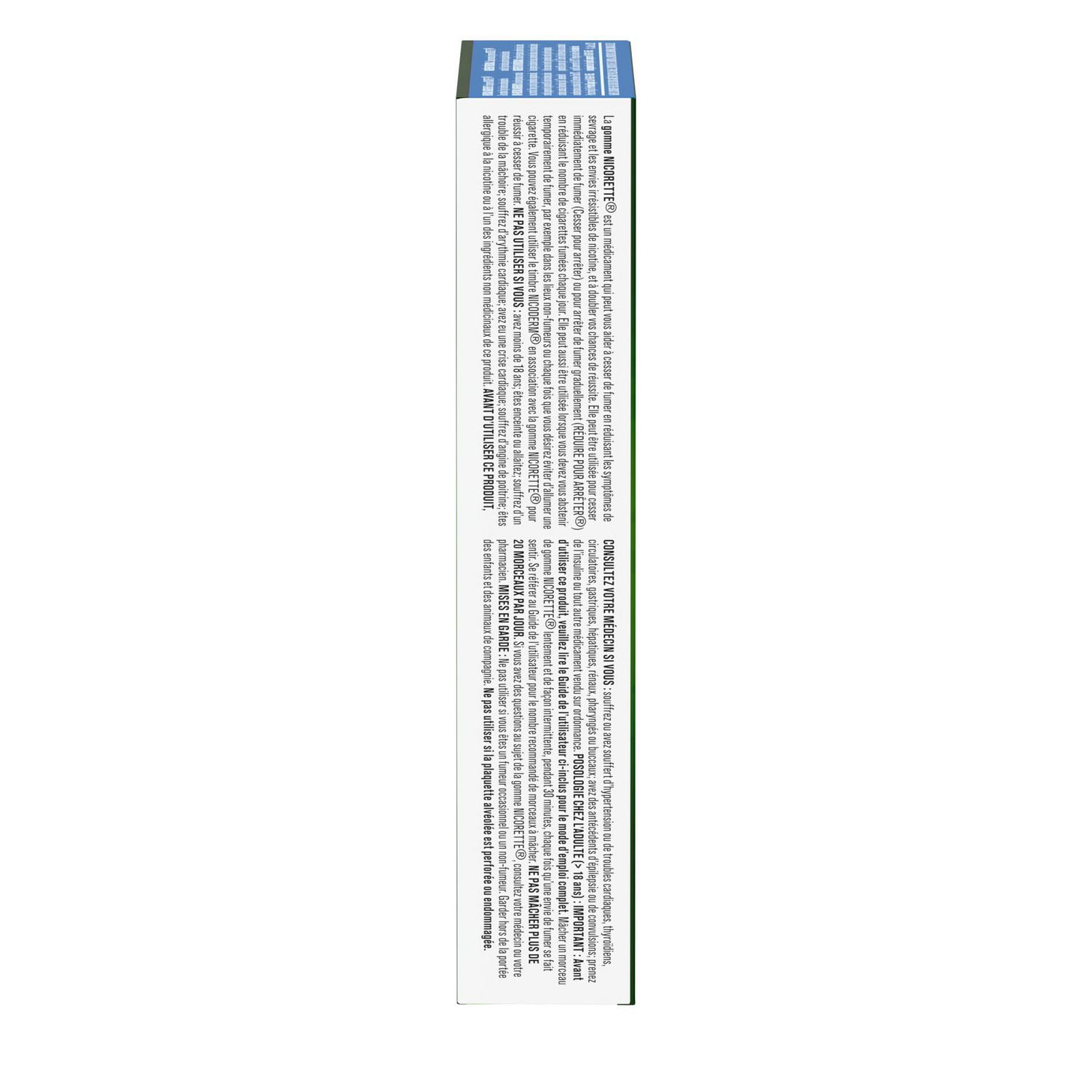Nicorette Gum, Nicotine 2 mg, Mint Flavour, Quit Smoking Aid and Smoking Cessation Aid, 30 pieces