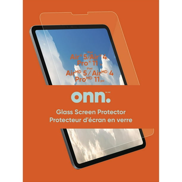 Protecteur d'écran en verre onn. pour iPad Air 5 / iPad Air 4 Pro de 11 po  Plateau facilitant l'alignement 