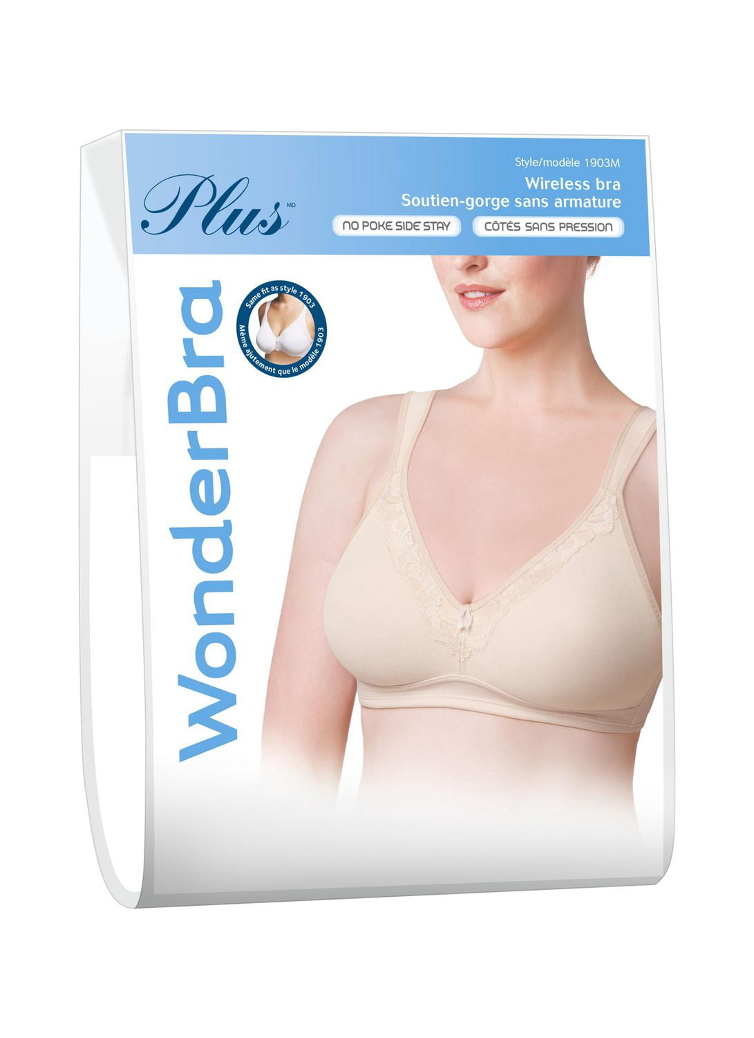 Soutien-gorge sans armature Plus No Poke Side-Stay WonderBra Taille 42B -46DD