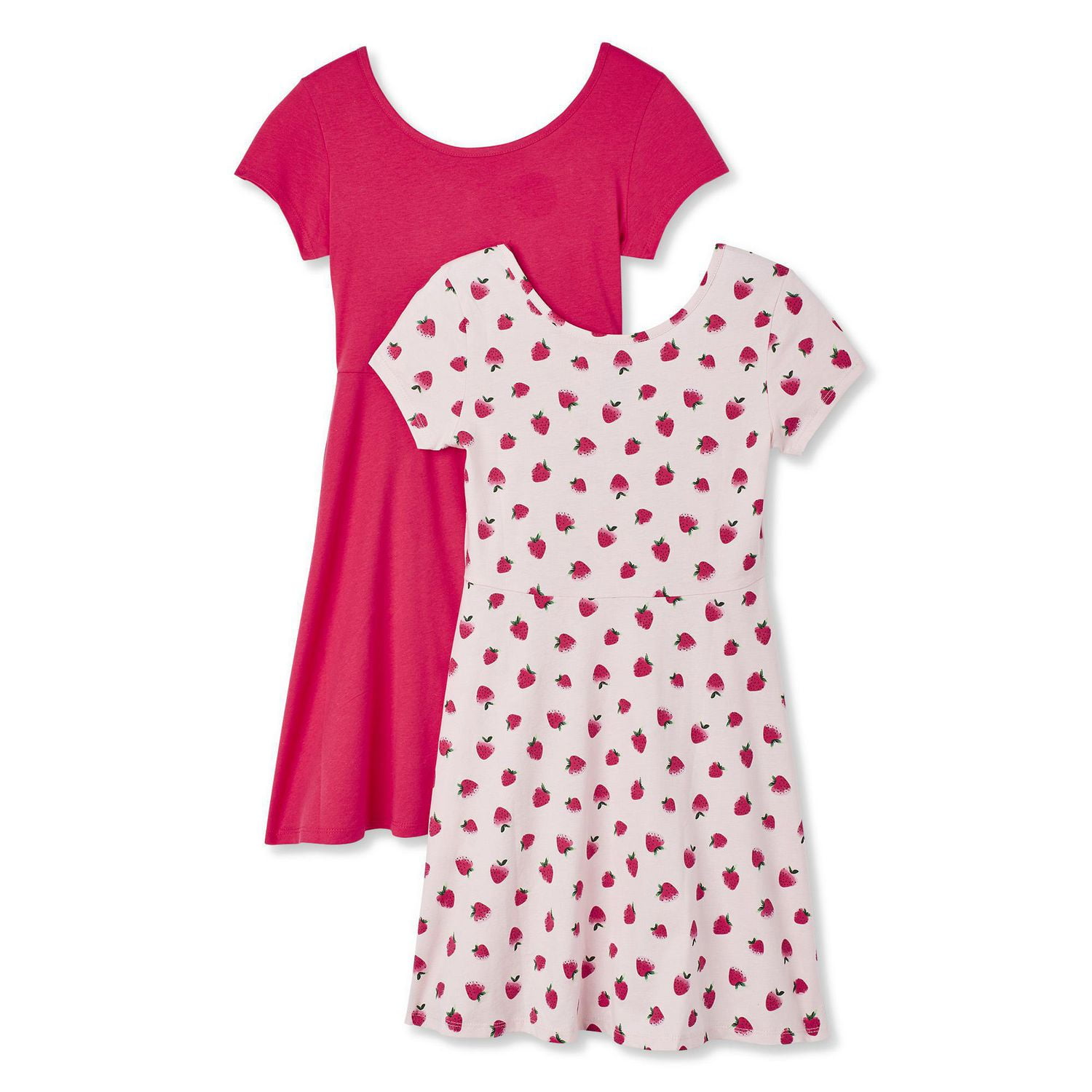 Lot de 2 robes de patineuse unie et à motif George pour filles