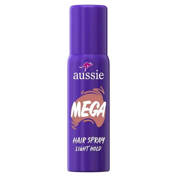 Aussie Mega Flexible Trial Hair Spray for Curly Hair, Straight Hair, and Wavy Hair, 42G