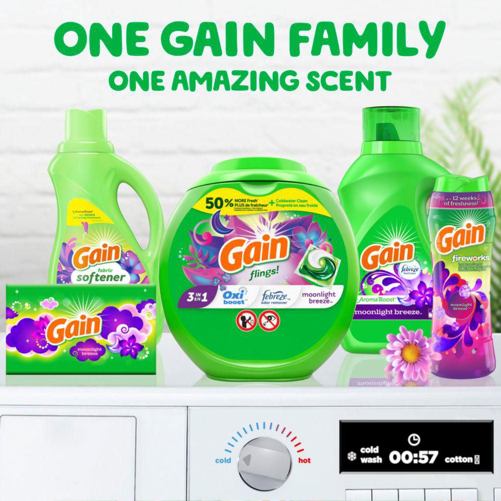 Gain Flings AromaBoost Laundry Detergent Pacs Moonlight Breeze