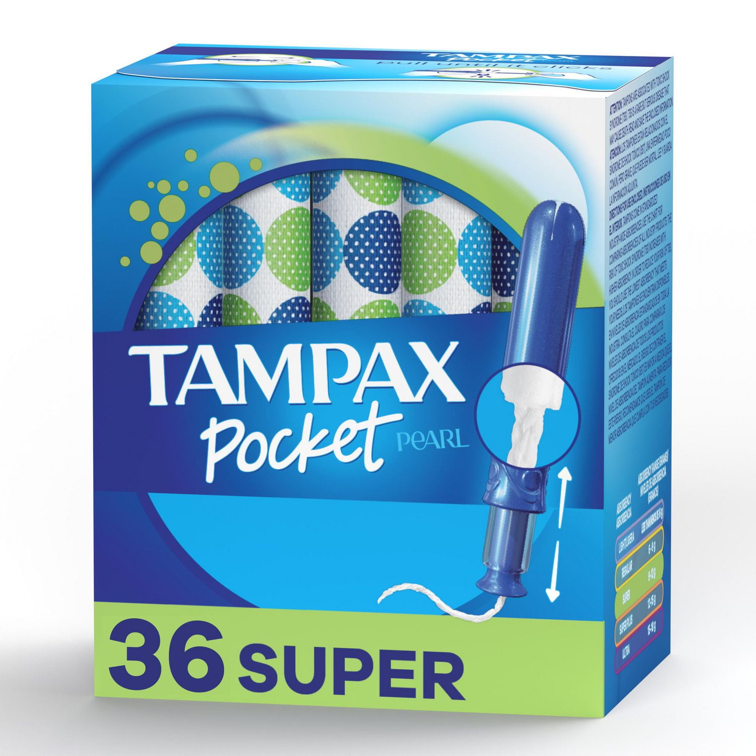 Tampax Pocket Pearl Compact Tampons Super Absorbency With Bpa Free Plastic Applicator And