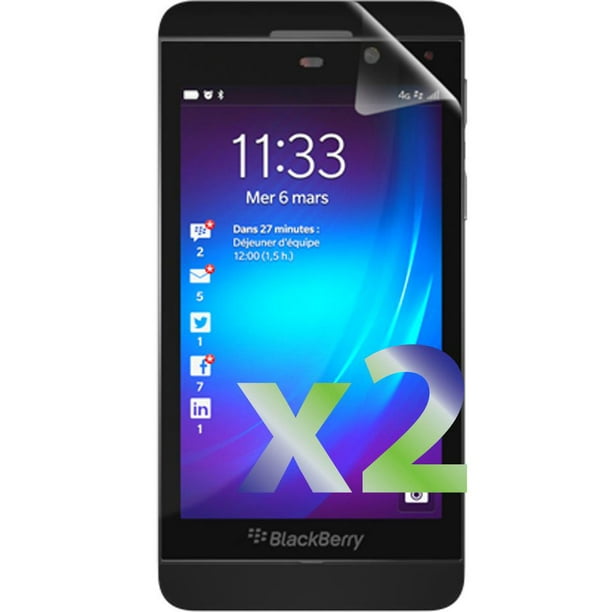 Protecteur d'écran Exian pour Blackberry Z10 - transparent, 2 pièces
