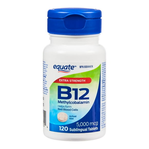 Equate B12 5000mcg Methylcobalamin