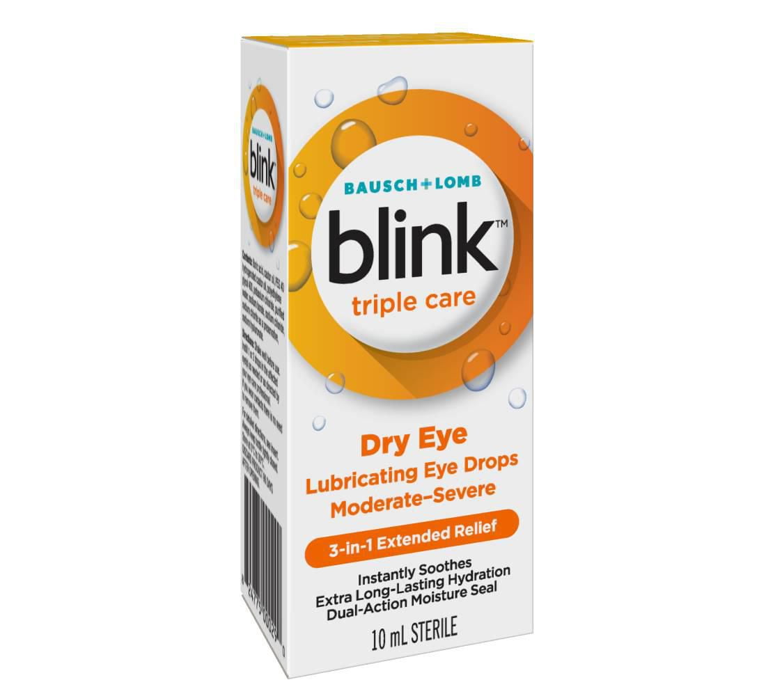 Blink Triple Care Lubricating Eye Drops, 10mL