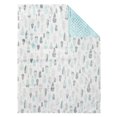 thumbnail image 2 of Couverture de bébé réversible par Baby's First by Nemcor- Plume aqua, 2 of 2