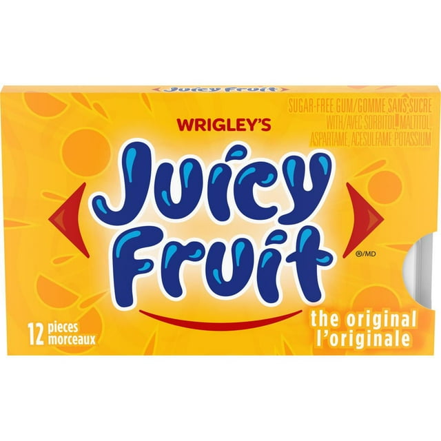 JUICY FRUIT, Fruit Flavoured Chewing Gum, 12 Pieces, 1Pack