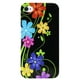 Étui pour iPhone 4 / 4s d’Exian - motif floral, noir – image 1 sur 2