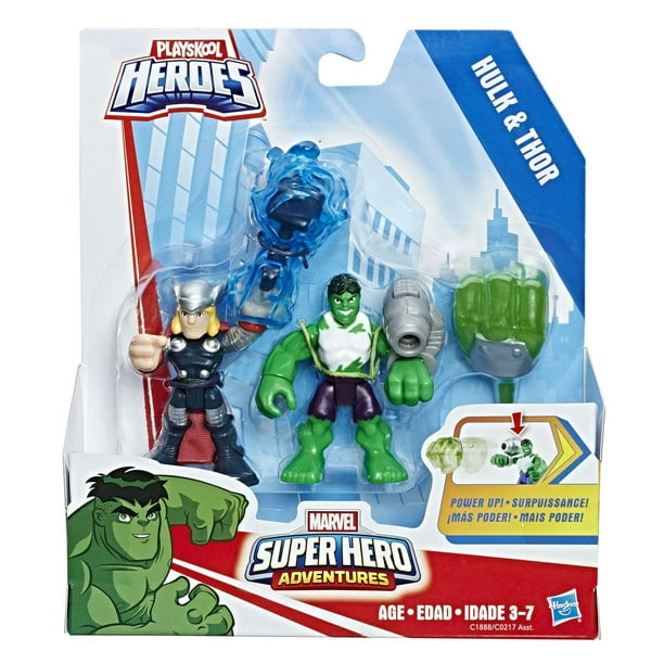 Playskool Heroes Marvel Super Hero Adventures - Hulk et Thor