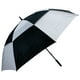 Parapluie de golf Tour Mission de 68 po en noir et blanc résistant au vent – image 1 sur 2