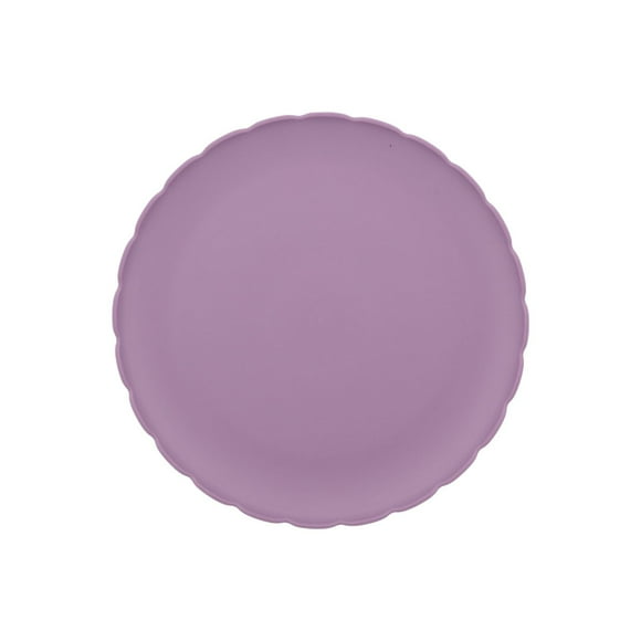 Mainstays Polypropylene Scalloped Round Plate, Purple