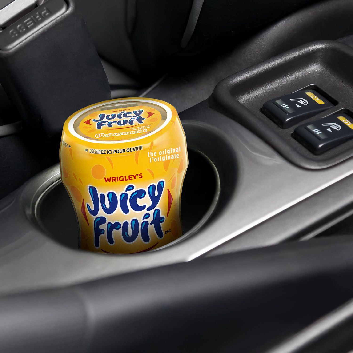 JUICY FRUIT, Fruit Flavoured Chewing Gum, 60 Pieces, 1 Bottle, 1 Bottle, 60 pellets