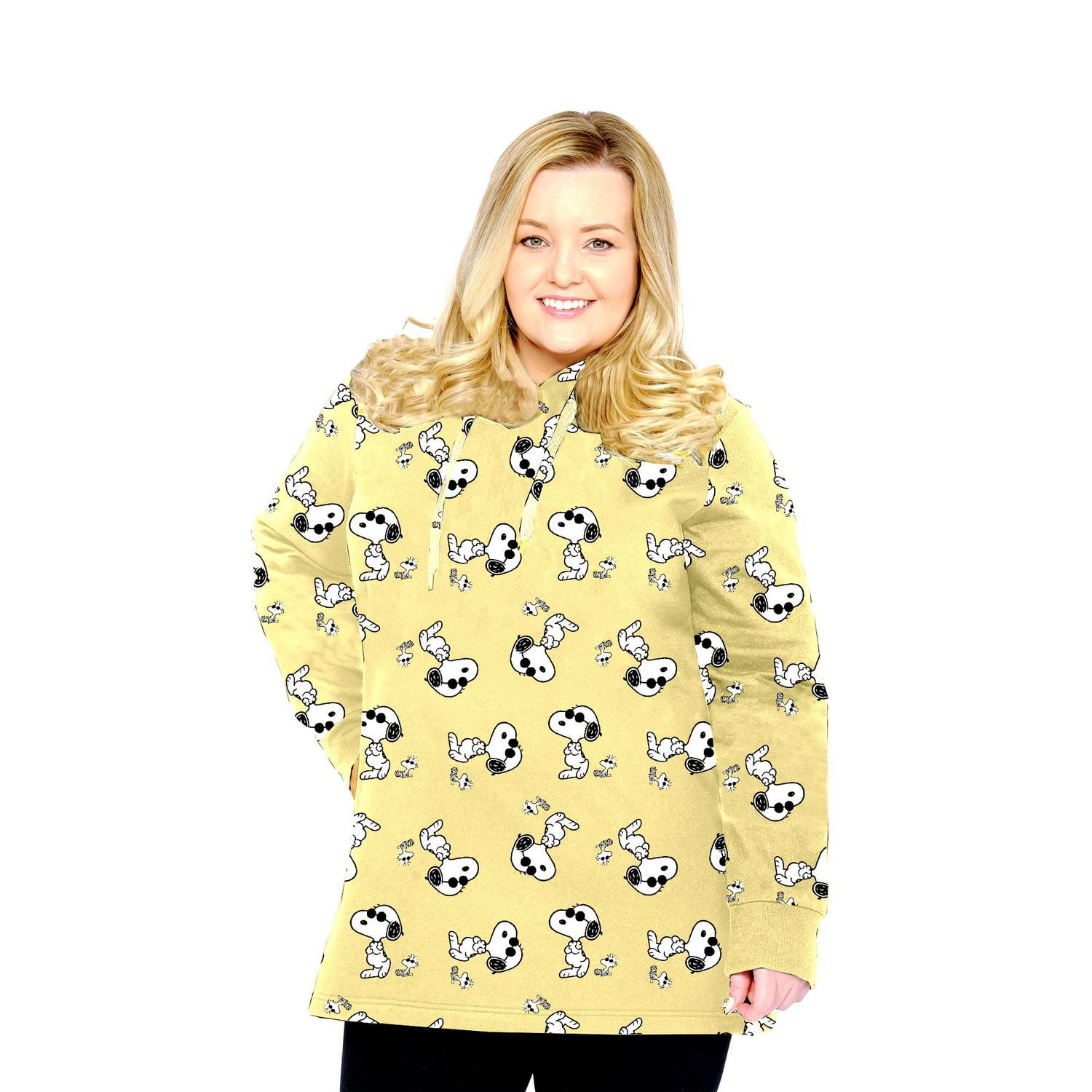 Ladies Plus Peanuts Toss Long Sleeve Hoodie