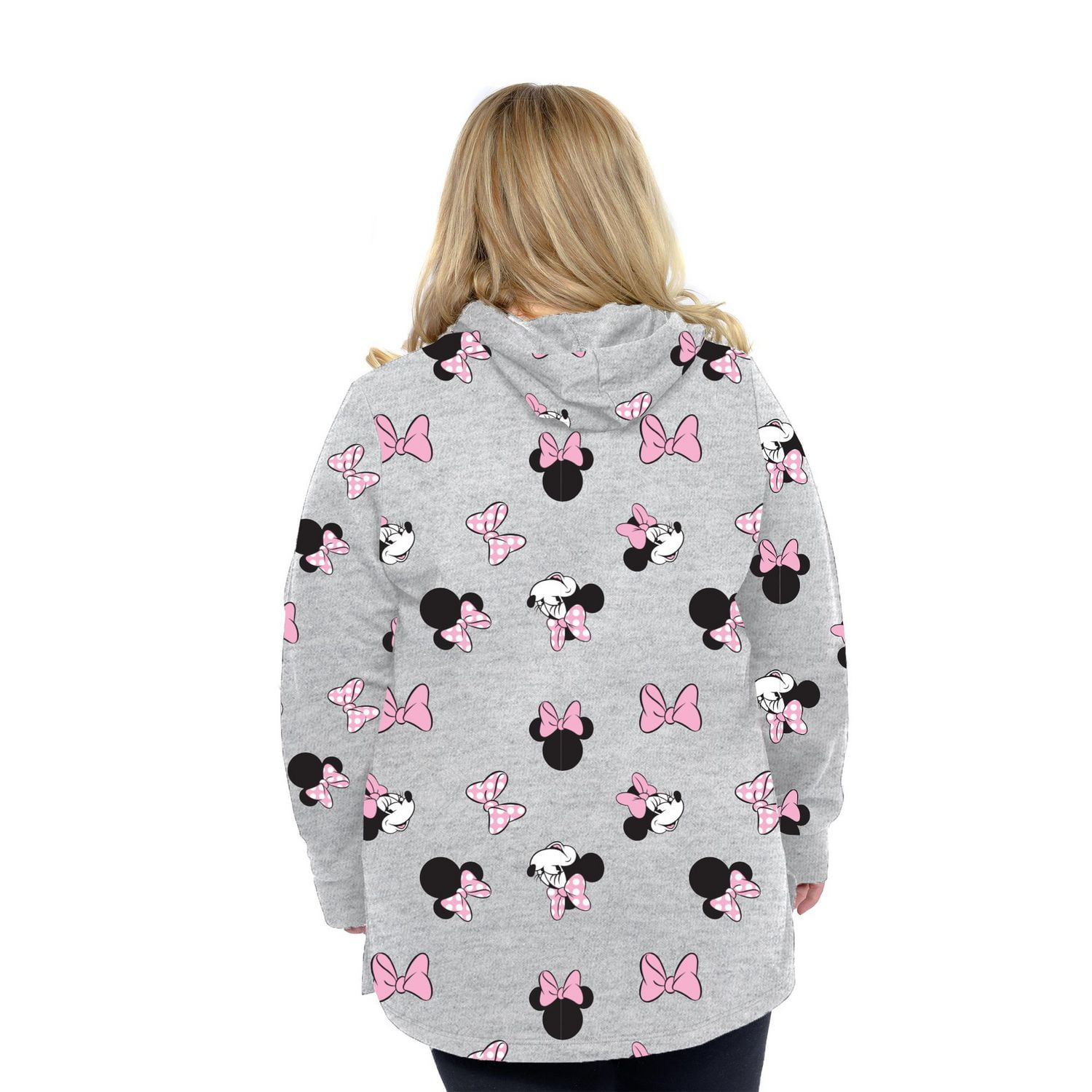 Ladies Plus Disney Pretty Minnie Toss Long Sleeve Hoodie