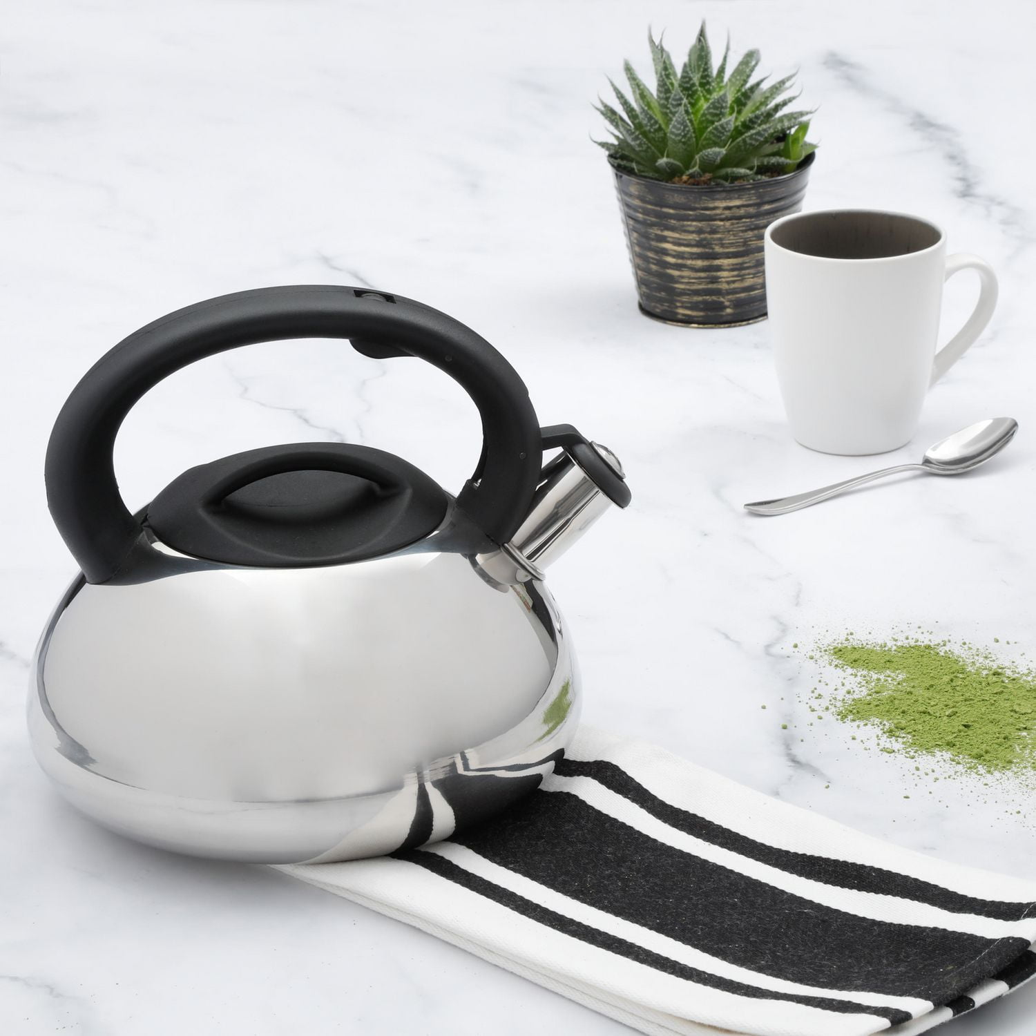 MR. COFFEE HARPWELL 2-QUART STAINLESS STEEL TEA KETTLE W ...