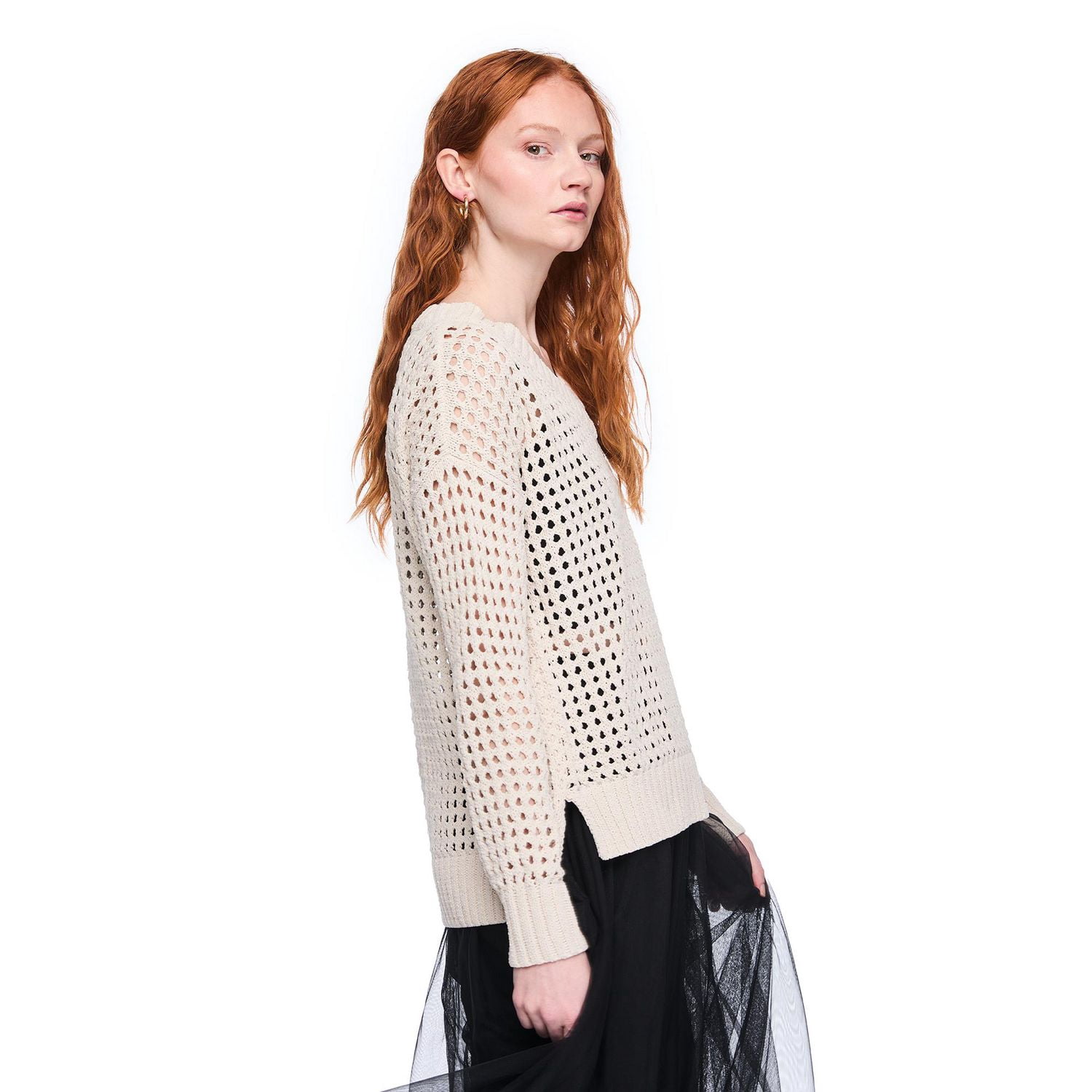 Chandail surdimensionné ajouré Wild Skye pour femmes