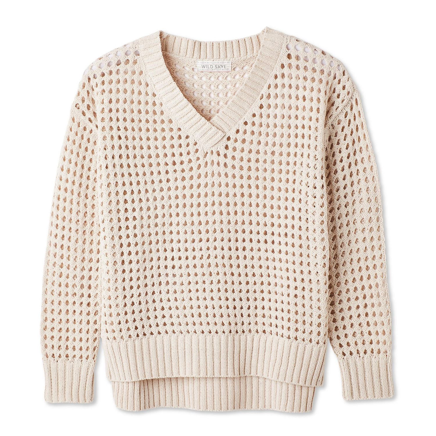 Wild Skye Women's Hollow Out Oversized Sweater