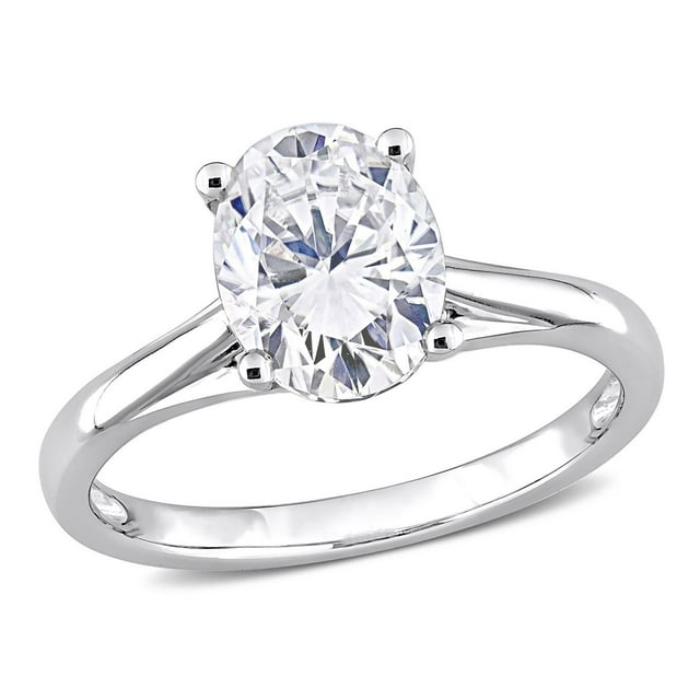 Miabella 2 Carat T.G.W. Created Moissanite 14K White Gold Solitaire ...