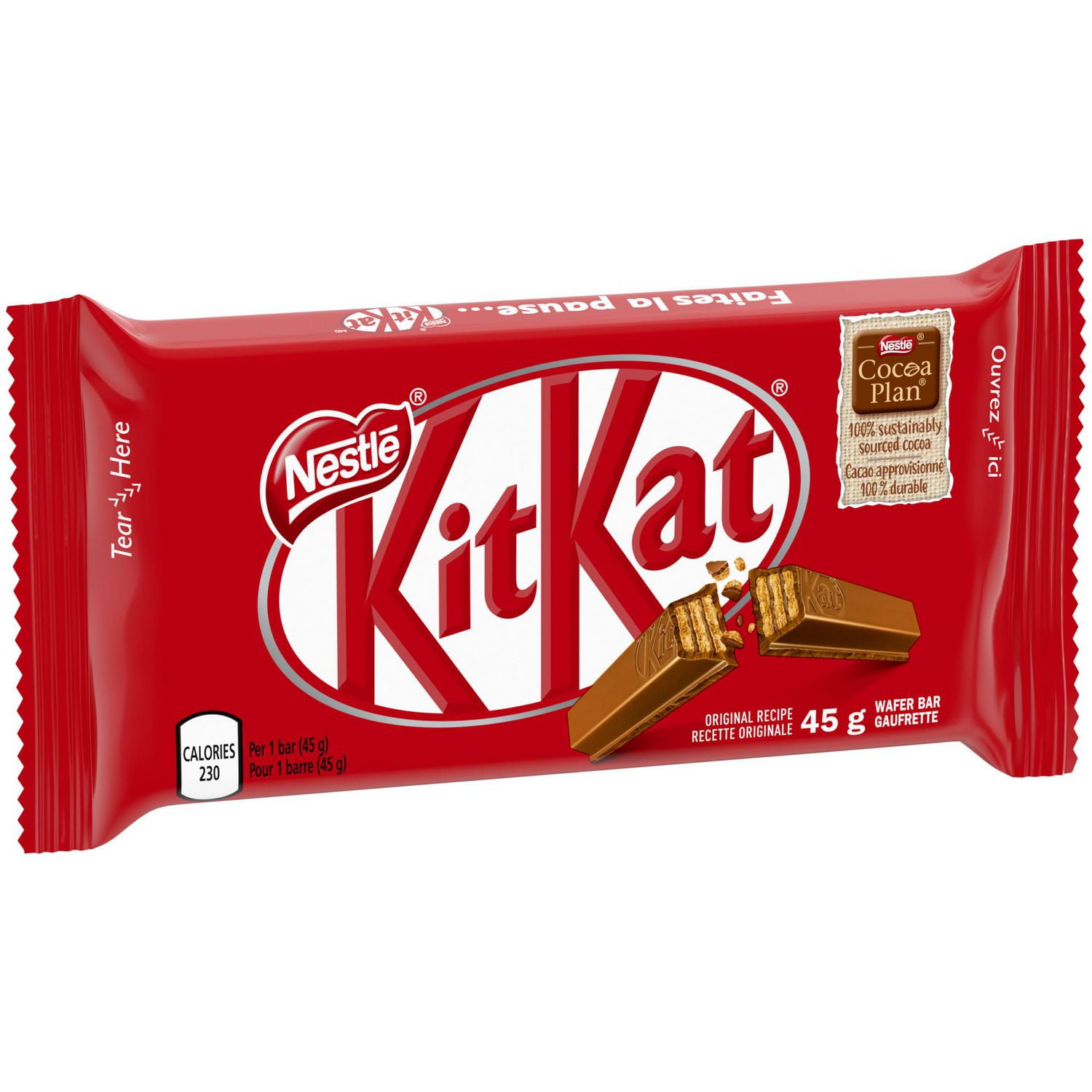NESTLÉ KITKAT 4-Finger Milk Chocolate Bar 45 g, 45 GR
