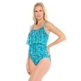 thumbnail image 2 of Krista Double Strap Tankini One-Piece Swimsuit with Mesh Layer, 2 of 9