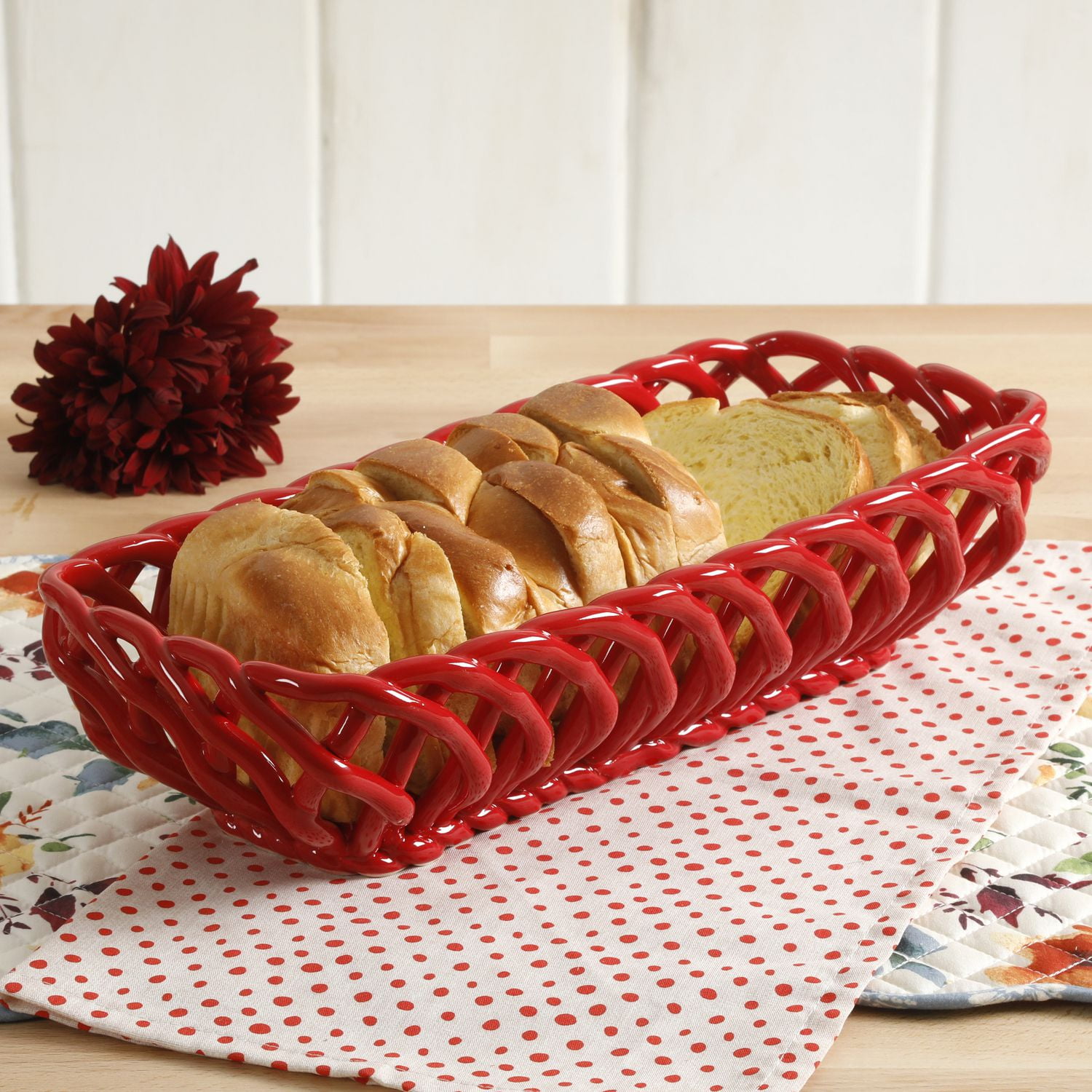 The Pioneer Woman Timeless Beauty Red Bread Basket Walmart Canada