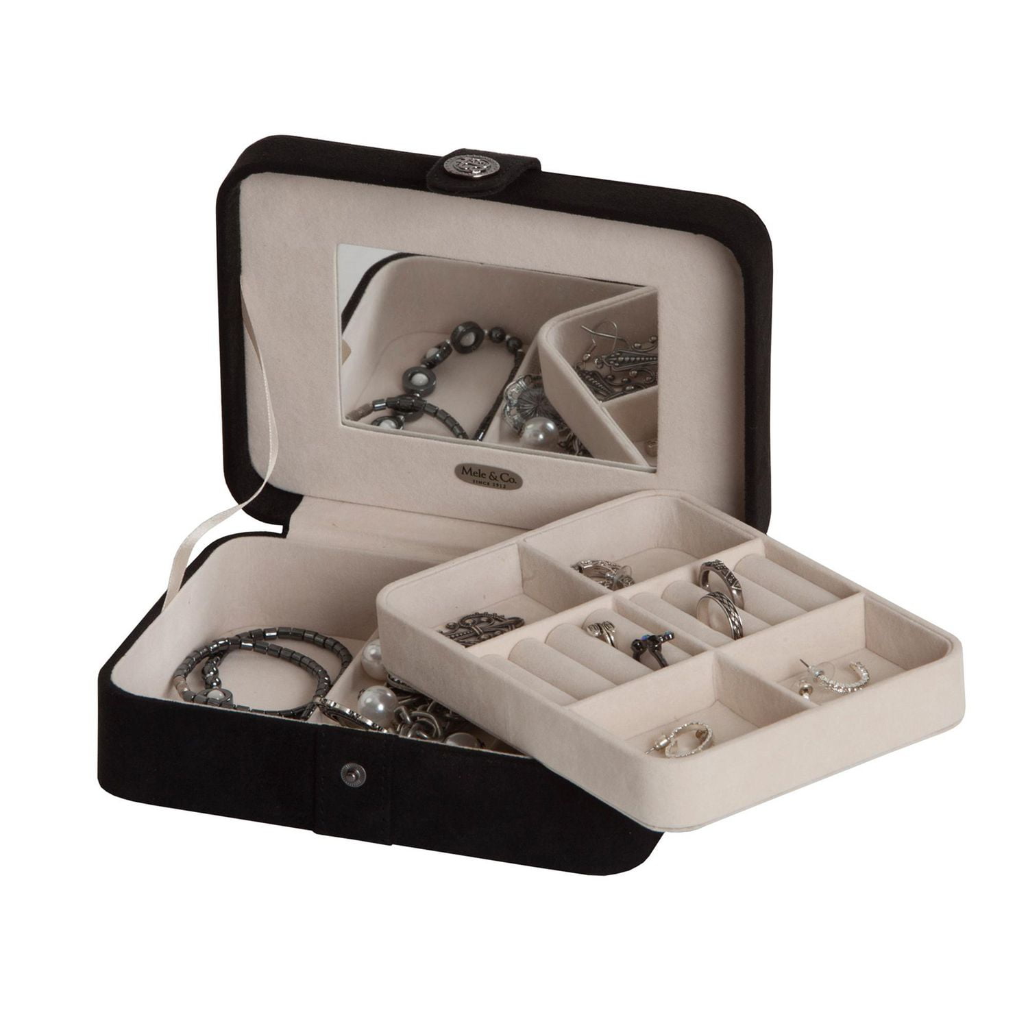 Mele and Co Giana  Plush Fabric Fashion Jewellery Box