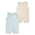 thumbnail image 1 of Huggies Happy Hugs Infant Boy Romper 2-Pack, 1 of 4
