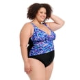 thumbnail image 2 of Krista Plus Women's V-Neck One-Piece D-Cup Swimsuit, 2 of 7