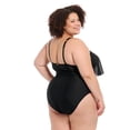thumbnail image 3 of Krista Plus Women's Double Strap 1 PC Tankini W/Mesh Swim Top, 3 of 7