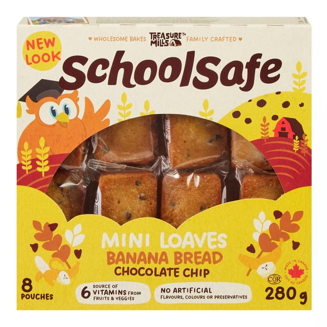 School Safe Banana Bread Chocolate Chip Mini Loaves