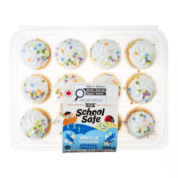 School Safe Vanilla Cupcakes