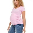 thumbnail image 4 of Paisley Sky Maternity Short Sleeve V-Neckline Tee, 4 of 6