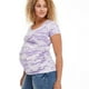 T-shirt à manches courtes avec encolure en V Paisley Sky Maternité – image 4 sur 6