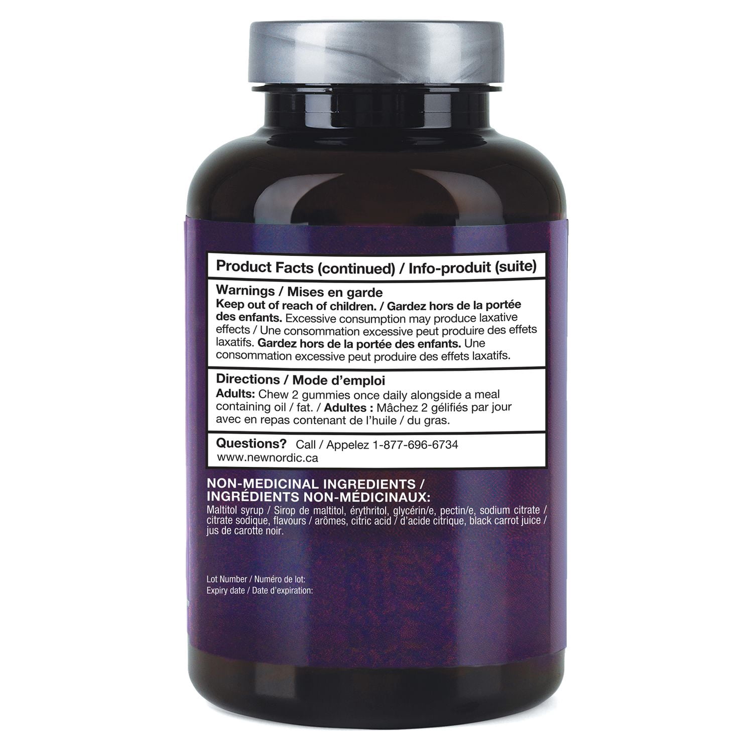 New Nordic, Blue Berry Gummies, pour la santé des yeux - Préservent la vue - À l'extrait de bleuets européens - Gélifiés végétaliens - 60 unités