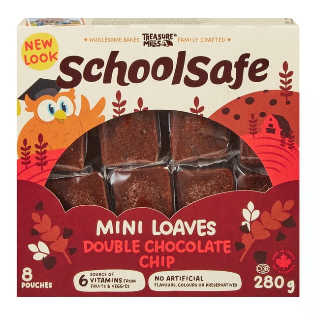 School Safe Double Chocolate Chip Mini Loaves