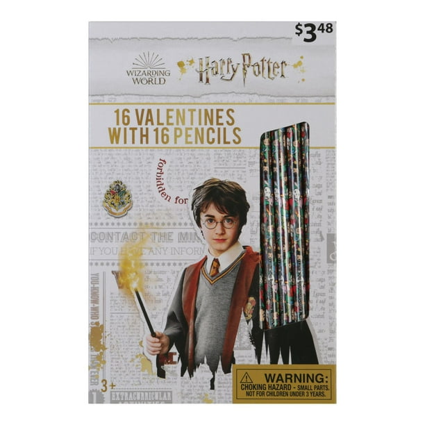 Harry Potter 16 Valentine Cards with Pencils 