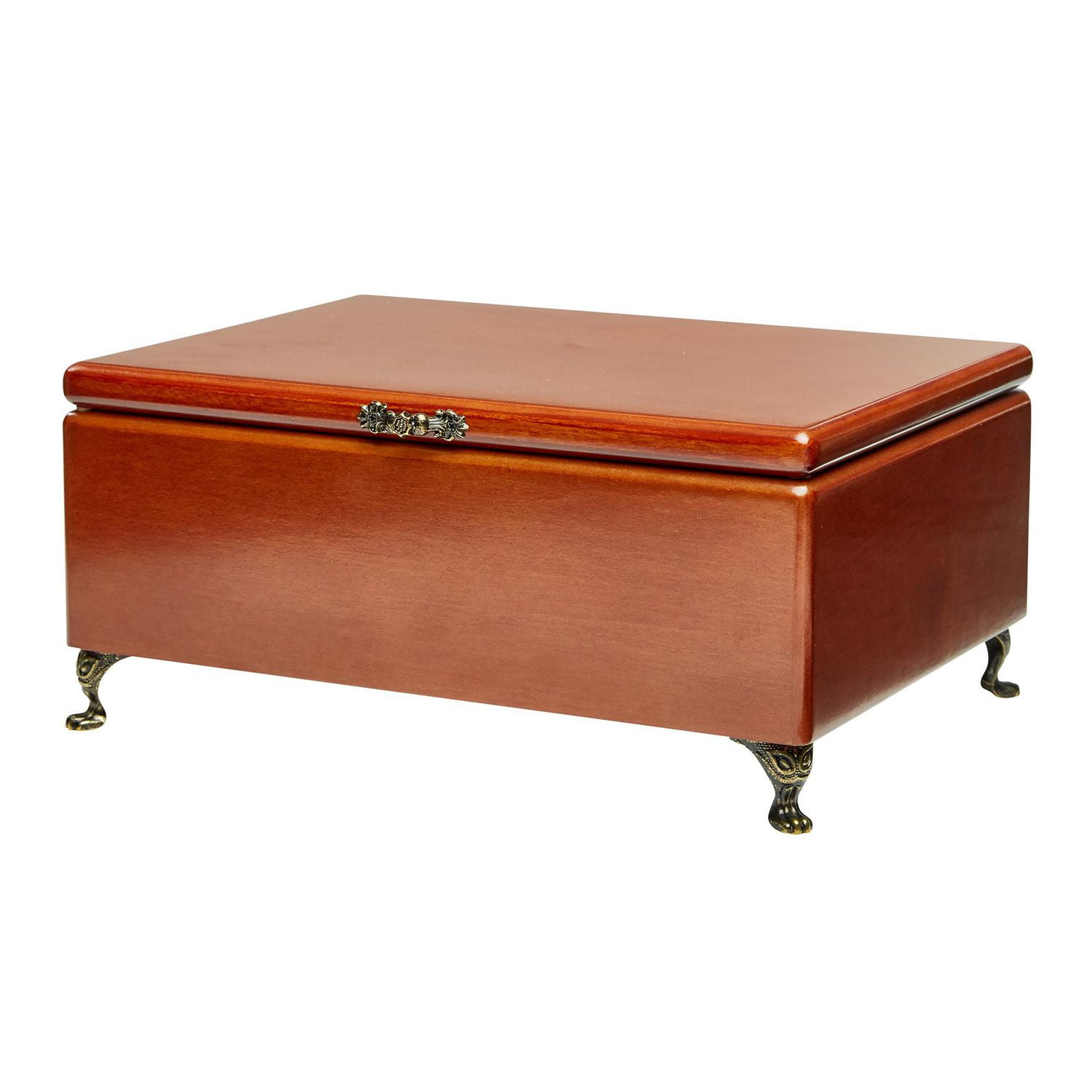 Mele and Co Kinsley Walnut Finish Wooden Jewellery Box