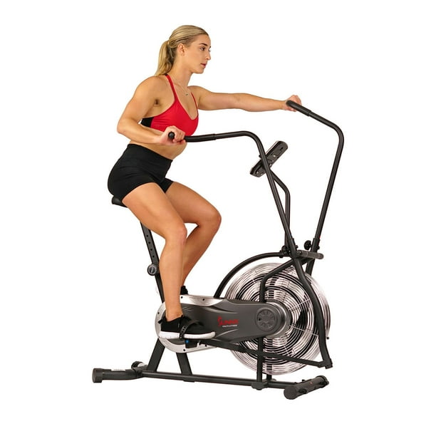 Vélo d'exercice "Sunny Health & Fitness" avec résistance de ventilateur, guidon réglable - SF-B2715,