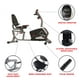 Vélo d'exercice couché magnétique 300lb SF-RB4616 de Sunny Health & Fitness avec siège réglable simple, moniteur, surveillance du taux de pouls – image 3 sur 6