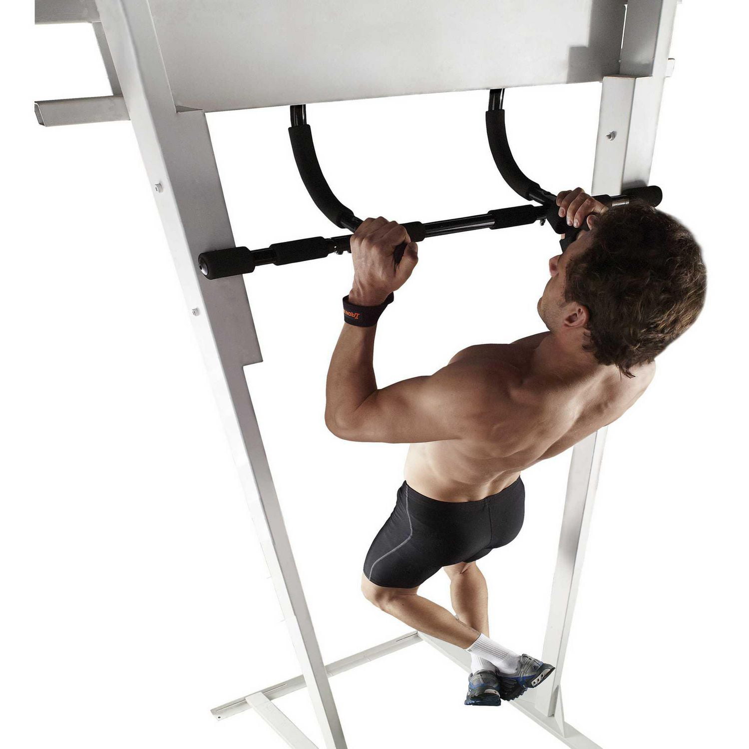 Iron Body Pull Up Bar Door Gym - Total Upper Body Home Workout Trainer 
