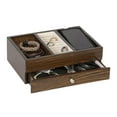 thumbnail image 1 of Mele and Co Rex Dark Oak Valet with Charging Cable, 1 of 4