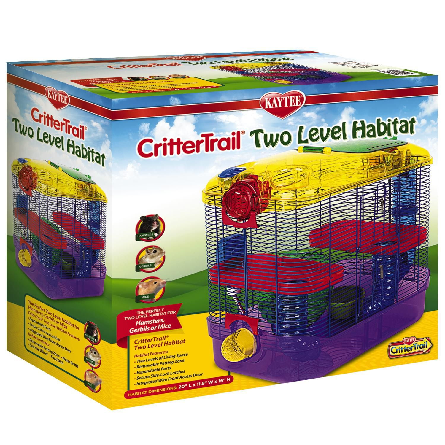 Kaytee Crittertrail 2 Level Hamster Habitat Walmart