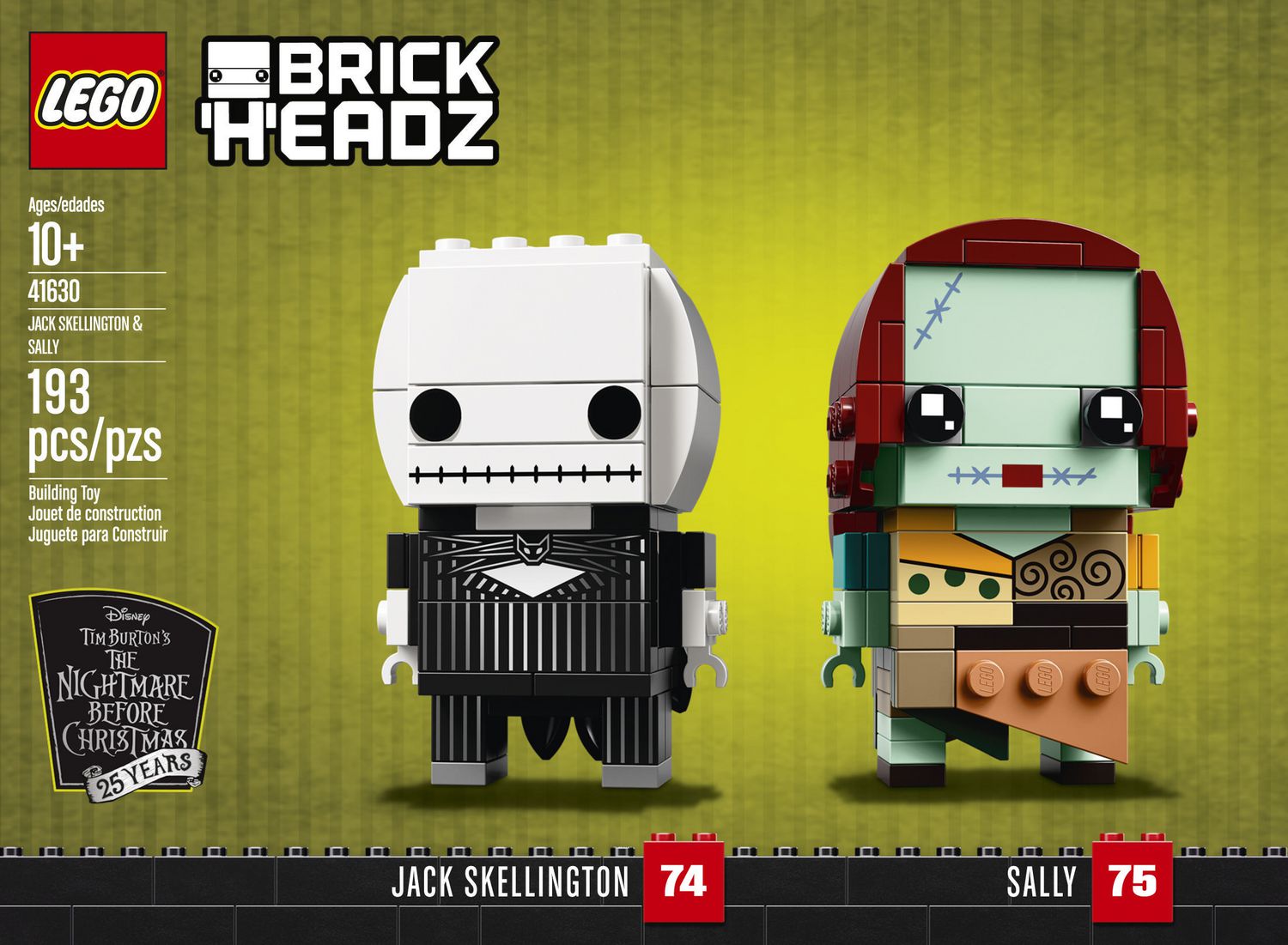 LEGO Brickheadz Jack Skellington Sally 41630